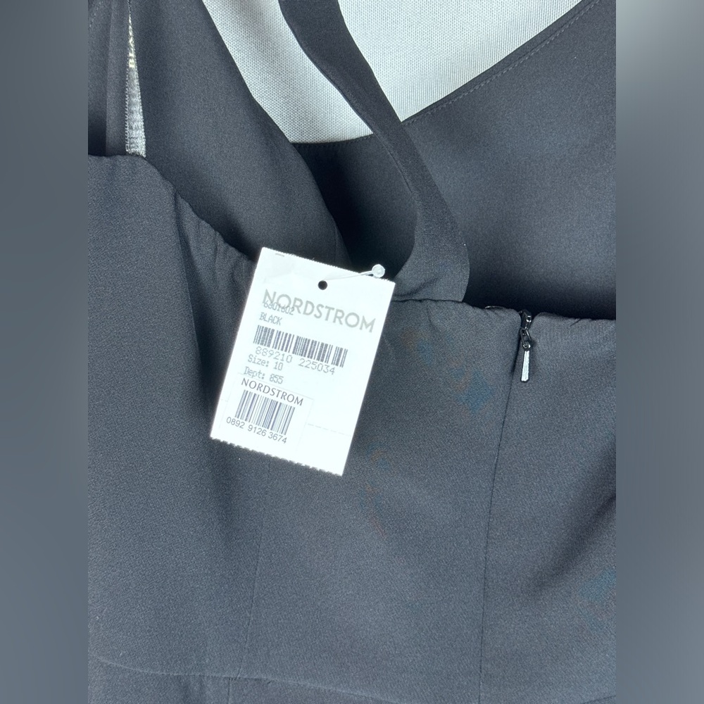 Black Halo Brew One Shoulder Jumpsuit- Sz 10 - Picture 10 of 10